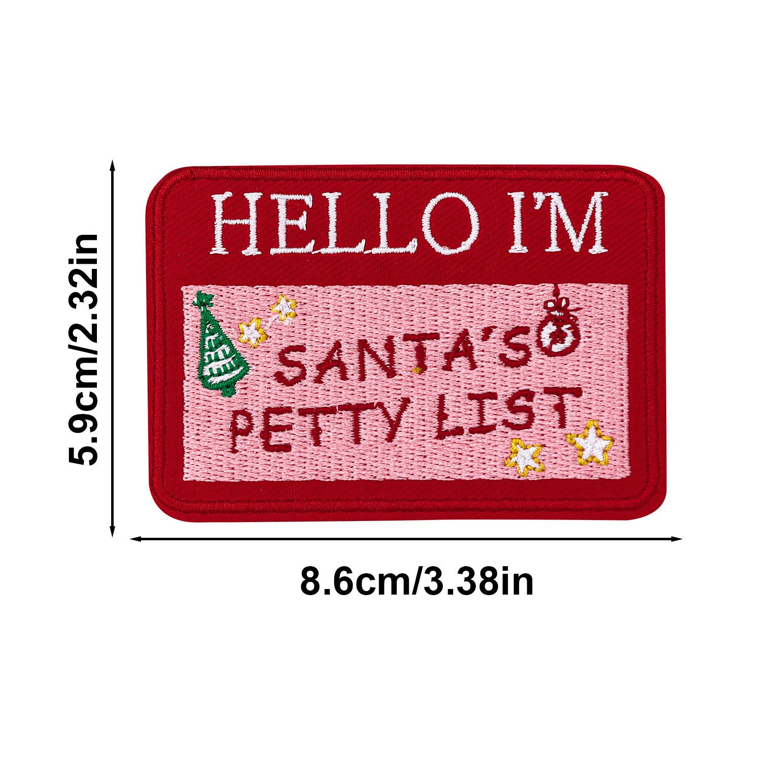 Wholesale Cross-border Christmas text embroidery patch Merry Christmas cloth patch clothing accessories hole patch